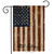 Briarwood Lane Old Glory rustic primitive garden flag with stitched stars and stripes in red, white, blue.