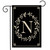 Briarwood Lane classic monogram letter N garden flag, black with elegant cream colored floral design.
