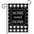 Briarwood Lane Home Sweet Home black plaid small yard flag with spring seasonal banner design.