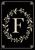 Briarwood Lane Classic Monogram Letter F double-sided house flag with elegant black and cream design.