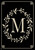 Briarwood Lane Classic Monogram Letter M double-sided house flag with elegant, vintage black and beige design.