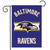 Briarwood Lane Retro Baltimore Ravens Licensed NFL garden flag with purple, gold, and white design elements.