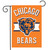 Briarwood Lane Chicago Bears licensed NFL garden flag with orange and blue design and white text.