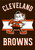 Briarwood Lane Retro Cleveland Browns Licensed NFL Garden Flag with cartoon elf mascot and orange accents.