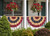 Briarwood Lane tea-stained patriotic bunting with aged, antiqued USA flag design, 48" x 24".