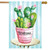 Cactus Bouquet Spring House Flag