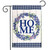 Briarwood Lane small printed garden flag with colorful floral wreath and 'HOME' for spring porch display.