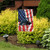 Briarwood Lane Police Hat Garden Flag with American flag and thin blue line, red, white, and blue.