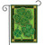 Briarwood Lane Celtic Shamrocks St. Patrick's Day garden flag with gold shamrock and green decorative border.