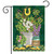 Briarwood Lane Lucky Potted Shamrocks St. Pat's Garden Flag with gold shamrock and good luck.