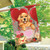 Valentine's Puppy Holiday House Flag