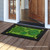 Briarwood Lane Celtic Shamrocks St. Patrick's Day doormat with gold shamrock and four-leaf clover design.
