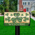 Briarwood Lane Shamrock Welcome St. Patty's Day mailbox cover with green shamrocks and gold background.