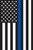 Thin Blue Line Police Garden Flag