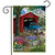 Briarwood Lane small printed garden flag with colorful spring scene of covered bridge and truck.