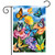 Briarwood Lane small printed garden flag with colorful butterflies and flowers for springtime porch display.