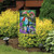Briarwood Lane small printed garden flag with colorful cardinal, goldfinch, bluebird, and spring flowers.