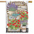 Briarwood Lane Faith and Family Farmhouse Spring House Flag with colorful flowers and Christian quote.
