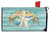 Briarwood Lane Spring Barnstar Primitive Mailbox Cover, colorful floral design with star and birds on teal background.