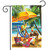 Briarwood Lane Welcome To Paradise Beach Garden Flag with colorful beach scene and palm tree.