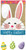 Happy Easter Bunny Burlap Garden Flag