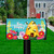Briarwood Lane Bee Happy Hive spring mailbox cover, colorful and cheery seasonal decorative design for porch display.