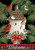 Briarwood Lane small printed garden flag with colorful cardinals, festive holly, and welcome message for Christmas.
