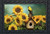Briarwood Lane Goldfinch and Sunflowers decorative doormat with colorful, cheery spring design on small printed mat.