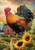 Briarwood Lane Fancy Rooster Summer House Flag with colorful printed design on small decorative fabric.