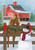 Snowy Stable Winter Garden Flag