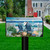Briarwood Lane Seaside Escape Summer Mailbox Cover with sailboat, sand, and colorful beach scene design.