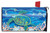 Briarwood Lane colorful sea turtle swimming in ocean waves on a small printed mailbox cover.