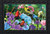 Briarwood Lane's colorful spring doormat with bluebird, goldfinch, cardinal on vibrant flowers and foliage.