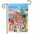 Briarwood Lane Dog Days of Summer Garden Flag with dogs on beach with surfboard and truck.