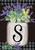 Briarwood Lane Farmhouse Monogram Letter S Garden Flag with colorful flower design for spring porch display.