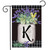 Farmhouse Monogram Letter K Garden Flag