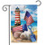 Briarwood Lane Sea To Shining Sea Garden Flag with patriotic American beach scene and lighthouse.