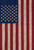 Briarwood Lane Tea Stained Embroidered American Flag with quilted stars and stitched stripes in red, white, blue.