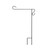 Briarwood Lane wrought iron short garden flag stand holder with decorative hanger for garden flags hardware.