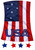 Briarwood Lane Patriotic Applique House Flag, red white and blue, for 4th of July celebrations.