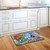 Briarwood Lane I Love America Patriotic Doormat with flowers and american flag on indoor outdoor floor mat.
