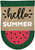 Watermelon Summer Burlap House Flag