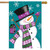 Winter Wonderland Snowman House Flag