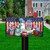 Briarwood Lane rustic magnetic mailbox cover with patriotic floral design for 4th of July celebrations.