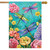 Briarwood Lane Dragonfly Garden Spring House Flag, colorful dragonflies and flowers on a vibrant springtime display.