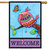 Welcome Friend Spring House Flag
