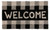 Briarwood Lane natural fiber coir doormat, 18x30, checkered welcome mat in neutral beige and black tones.