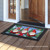 Briarwood Lane Winter Gnomes Christmas doormat with gnome trio, holly & berries, Santa hats.