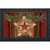 Briarwood Lane Holiday Barnstar Berries Doormat with rustic star, pip berries, and greenery on wood.
