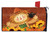 Briarwood Lane Happy Scarecrow Fall Mailbox Cover with sunflowers, pumpkins, and crows, colorful autumn decorative print.
